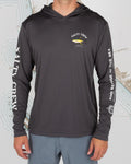 Salty Crew Mens Ahi Mount Hooded UV Sunshirt- Charcoal