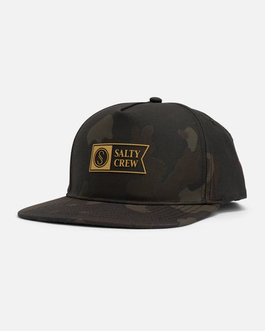 Salty Crew Mens Apex Snapback Hat- Dark Camo