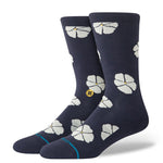 Stance Adult Floral Crew Socks- Navy