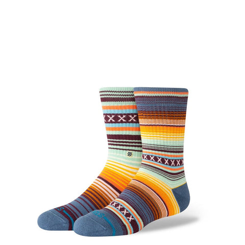 Stance Curren Kids Casual Crew Socks- Sea Blue