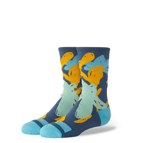 Stance Kids In Paradise Casual Crew Socks- Sea Blue