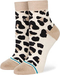 Stance Womens Quarter Socks- Leopard