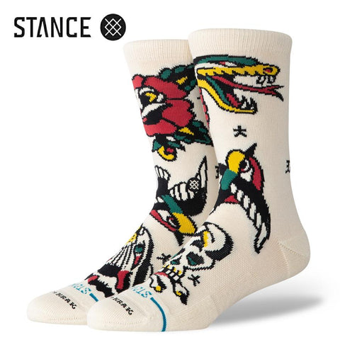 Stance Adult Flash Crew Socks- Canvas