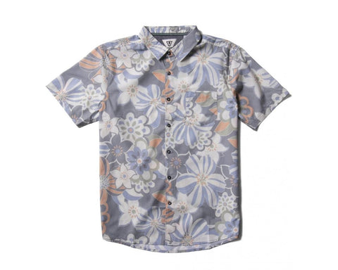 Vissla Big Boys Kailua Eco S/S Button Up Shirt- GRA