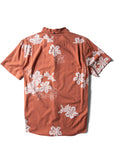 Vissla Mens Byebiscus Eco S/S Button Up Shirt- Terracotta
