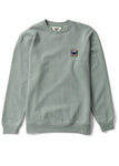 Vissla Mens Solid Sets Eco Crewneck- Light Sage Heather