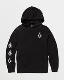 Volcom Big Boys Iconic Stone Pullover Hoodie - Black