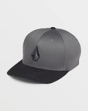 Volcom Mens Full Stone Flexfit Hat - Asphalt Black