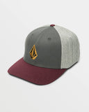 Volcom Mens Full Stone Hthr Flexfit Hat - Merlot