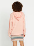 Volcom Womens Lil Frenchie Pullover Hoodie- Reef Pink