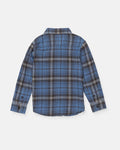 Volcom Little Boys Caden Plaid Flannel - Blue