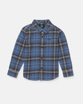 Volcom Little Boys Caden Plaid Flannel - Blue