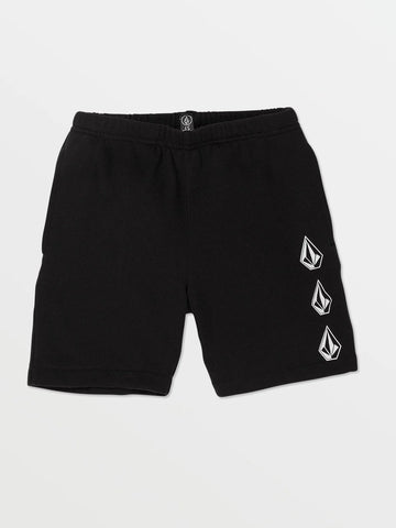 Volcom Little Boys Iconic Stone Fleece Shorts - Black