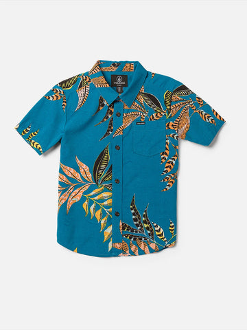 Volcom Little Boys Paradiso Floral S/S Button Up Shirt