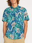 Volcom Marble Floral Mens S/S Button Up Shirt