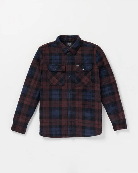 VOLCOM BOWER POLAR FLEECE 中綿入りジャケット　CPO Bowered Fleece Over-Shirt - BISON - Men - Volcom EUROPE