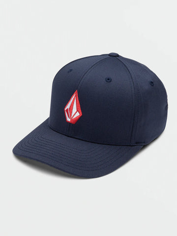 Volcom Mens Full Stone FlexFit Hat- Navy Combo