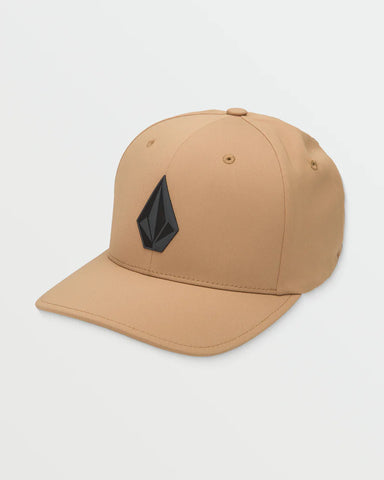 Volcom Mens Stone Tech Flexfit Delta Hat - Dark Khaki