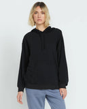 Volcom Womens Lil Frenchie Pullover Hoodie- BLK