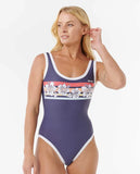 Rip Curl Womens Waikiki Good One Piece- Navy