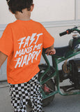 LT Little Boys Fast Makes Me Happy S/S Tee - Orange