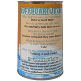 Canned Surfboard | Surfing Gift | Plush in Can w/Jokes