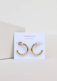 Jax Kelly Gold Hoop Earrings - Smooth