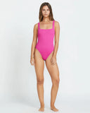 Billabong Womens Summer High Square Neck One-Piece Swimsuit - FTP