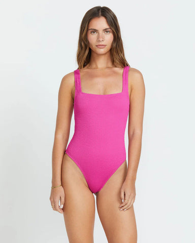 Billabong Womens Summer High Square Neck One-Piece Swimsuit - FTP