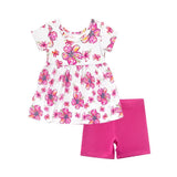 Coco Moon Short Sleeve Top and Short Set - Hibiscus Kiss
