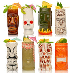 Hard-Carved and Hand-Painted Tiki Mugs (1 pc)