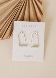 Jax Kelly Gold Drop Earrings - Amazonite