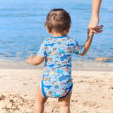 Coco Moon Big Blue World Bamboo Onesie