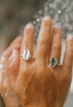 The Salty Gem Green Sea Glass Ring