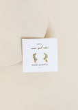 Jax Kelly Moon Drop - Rose Quartz - Gold Earrings