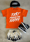 LT Little Boys Fast Makes Me Happy S/S Tee - Orange