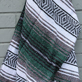 Forest Green Mexican Falsa Blanket | Baja Beach Yoga
