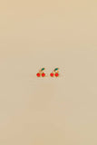 Jax Kelly Cherry Enamel Flat Back Kids Earrings