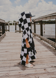 LT Checker Poncho Hooded Towel