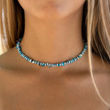 Dunes Stone Bead Necklace - Deep Ocean