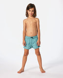 Rip Curl Little Boys Offset Volley Trunks - Blue Lagoon