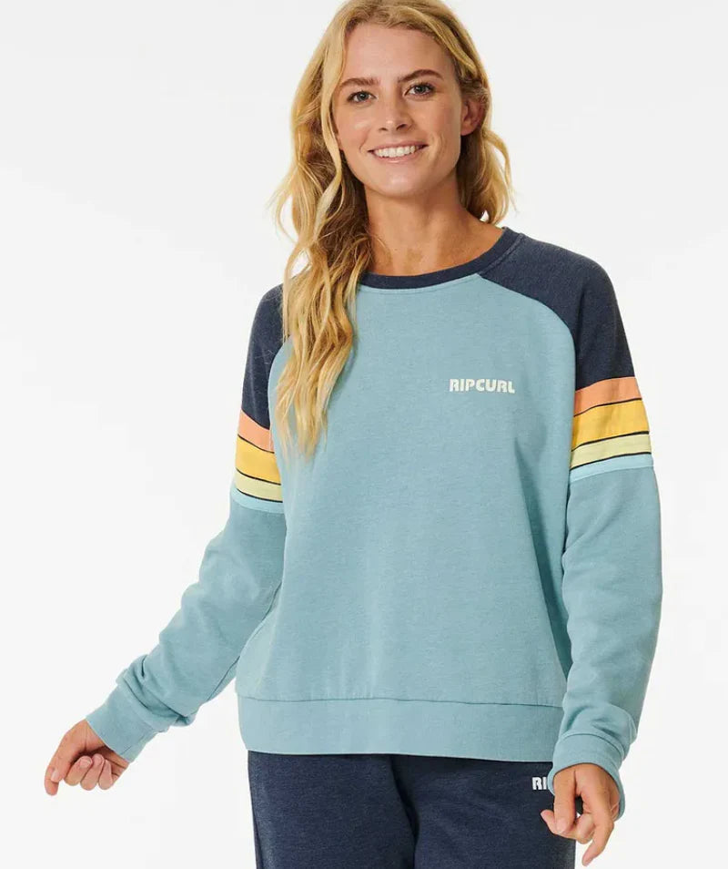 Rip Curl Womens Surf Revival Raglan Crewneck Sweatshirt Balboa