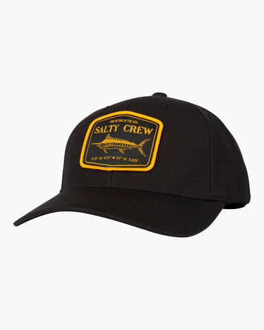 Salty Crew Stealth 6 Panel Hat- Black