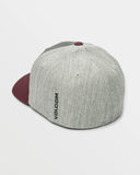 Volcom Mens Full Stone Hthr Flexfit Hat - Merlot