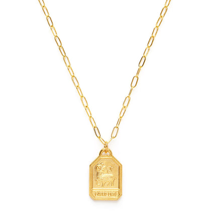 Amano Studio Zodiac Dog Tags Gold Plated Necklace