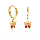 Amano Butterfly Huggie Hoop Earrings