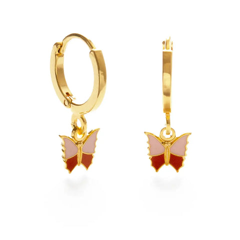 Amano Butterfly Huggie Hoop Earrings