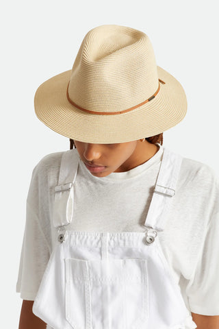 Brixton Supply Co. Wesley Straw Packable Fedora Hat