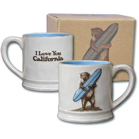 CA Surf Bear Hug Ceramic Mug