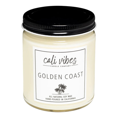 Cali Vibes Candles Golden Coast 9 oz Glass Jars